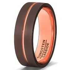 tungsten band brown for him